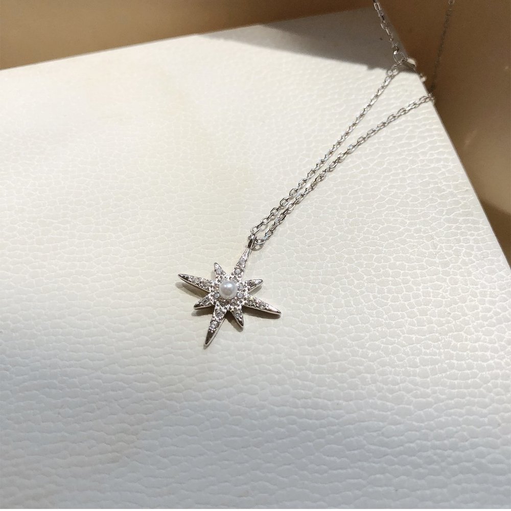 Elegant Silver Star Pendant Necklace - Picture 7 of 7